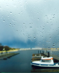 Image showing rain drops on window
