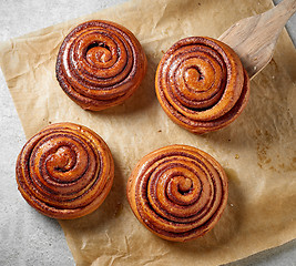Image showing freshly baked sweet cinnamon buns