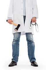 Image showing Evil medic holding a small axe