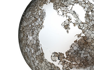 Image showing North America on translucent Earth