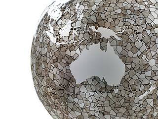 Image showing Australia on translucent Earth