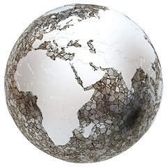 Image showing Africa on translucent Earth