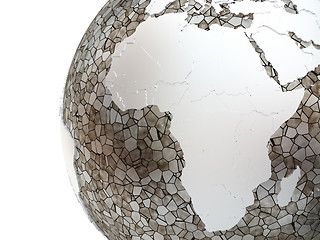 Image showing Africa on translucent Earth