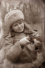 Image showing Girl of war