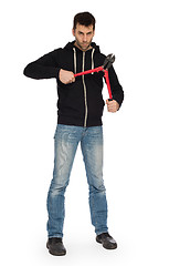 Image showing Robber with red bolt cutters