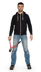 Image showing Robber with red bolt cutters