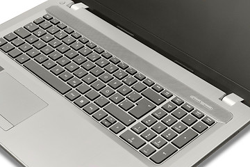 Image showing detail of a open laptop