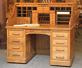 Image showing Vintage Roll Top Desk