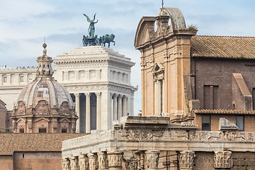 Image showing Ruins of the Roman Forum in Rome, Italy. 