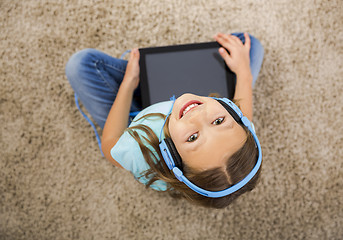 Image showing Girl listen music
