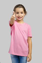 Image showing Happy girl with thumbs up