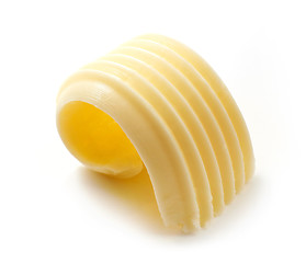 Image showing butter curl on white background