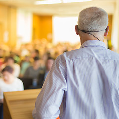 Image showing Speaker at Business Conference and Presentation.