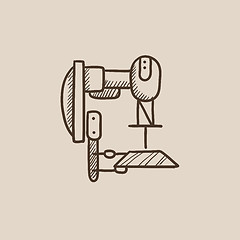 Image showing Industrial automated robot sketch icon.