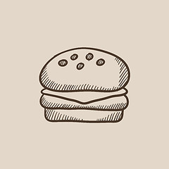 Image showing Hamburger sketch icon.