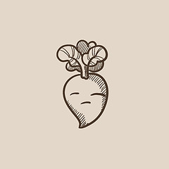 Image showing Beet sketch icon.