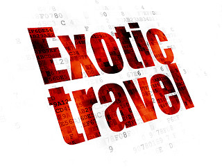 Image showing Tourism concept: Exotic Travel on Digital background