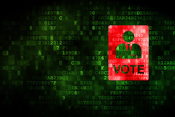 Image showing Political concept: Ballot on digital background