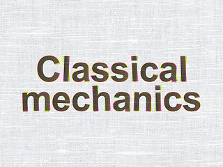 Image showing Science concept: Classical Mechanics on fabric texture background