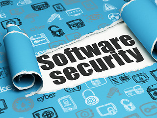 Image showing Security concept: black text Software Security under the piece of  torn paper