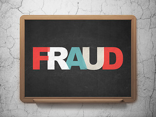 Image showing Protection concept: Fraud on School board background