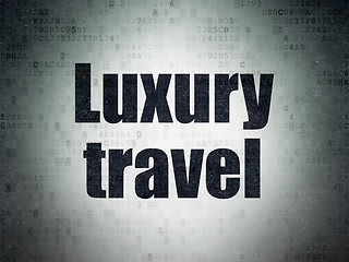 Image showing Vacation concept: Luxury Travel on Digital Data Paper background