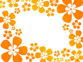 Image showing background with flowers in warm colors