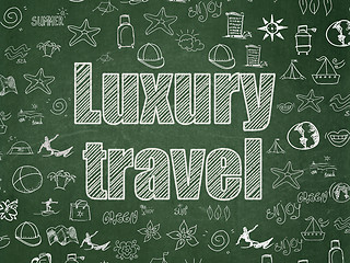 Image showing Travel concept: Luxury Travel on School board background