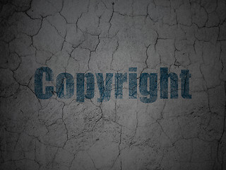 Image showing Law concept: Copyright on grunge wall background