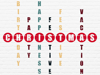 Image showing Entertainment, concept: Christmas in Crossword Puzzle