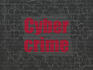 Image showing Safety concept: Cyber Crime on wall background