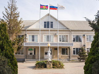 Image showing Sennoy, Russia - March 15, 2016: View of the area before operating winery fanagoria village Sennoy, Mira Street 49