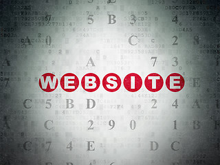Image showing Web development concept: Website on Digital Data Paper background