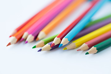 Image showing close up of crayons or color pencils