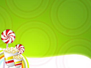 Image showing candies and popcorn