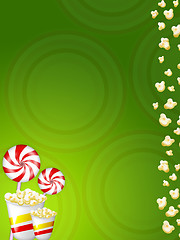 Image showing candies and popcorn