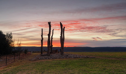 Image showing Sunset from Penrith views to Blue Mountains