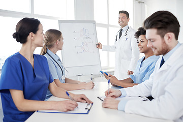 Image showing group of doctors on presentation at hospital