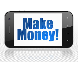 Image showing Finance concept: Smartphone with Make Money! on display