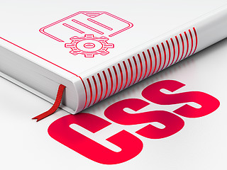 Image showing Software concept: book Gear, Css on white background