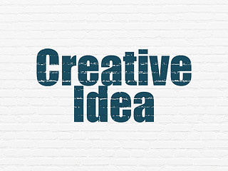 Image showing Business concept: Creative Idea on wall background