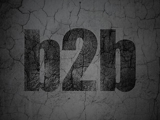 Image showing Business concept: B2b on grunge wall background