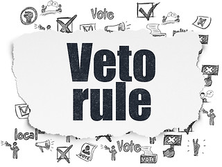 Image showing Political concept: Veto Rule on Torn Paper background