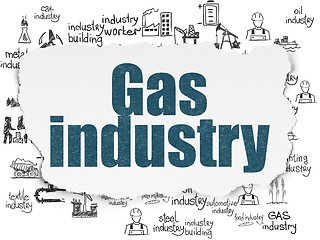 Image showing Industry concept: Gas Industry on Torn Paper background