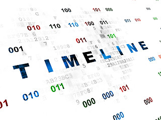 Image showing Time concept: Timeline on Digital background