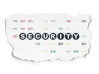 Image showing Security concept: Security on Torn Paper background