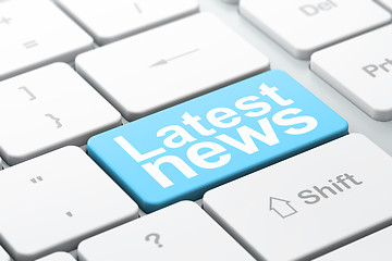 Image showing News concept: Latest News on computer keyboard background