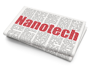 Image showing Science concept: Nanotech on Newspaper background