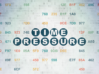 Image showing Time concept: Time Pressure on Digital Data Paper background