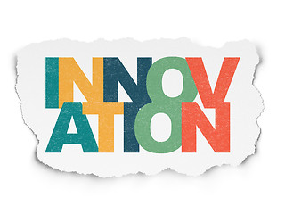 Image showing Business concept: Innovation on Torn Paper background